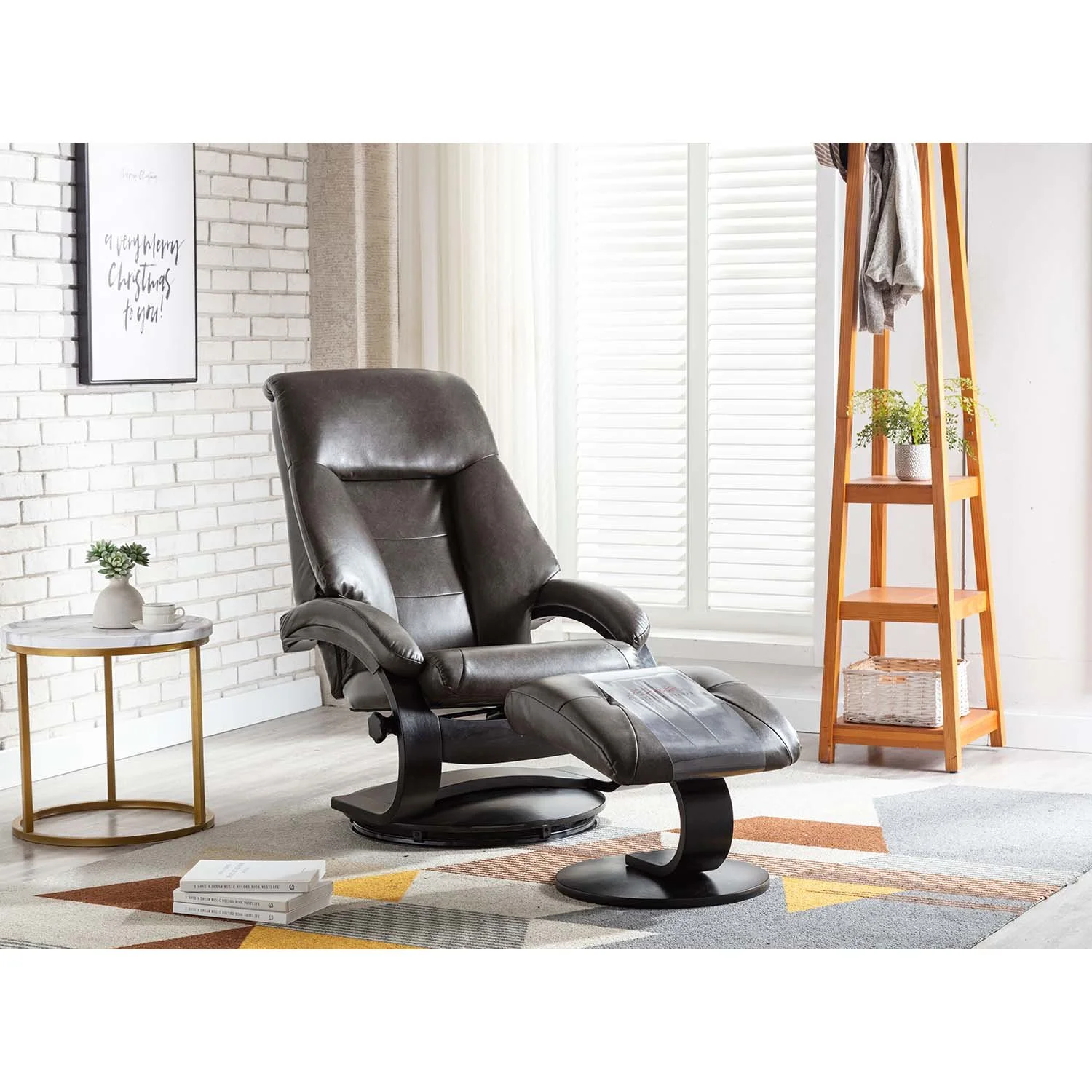 Oslo collection by mac motion recliner and ottoman top grain leather deals